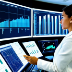 A professional chemical engineer, fully clothed in a modest business suit, stands in a sophisticated control room. Large, translucent screens surround them, displaying intricate real-time data visualizations, predictive analytics models, and dynamic flow charts of a chemical process. The room is modern and well-lit, emphasizing innovation and efficiency. The image conveys a sense of focused analysis and technological advancement.
    **Quality Markers:** perfect anatomy, correct proportions, natural pose, well-formed hands, proper finger count, natural body proportions, professional photography, high quality, safe for work, appropriate content, fully clothed, professional.