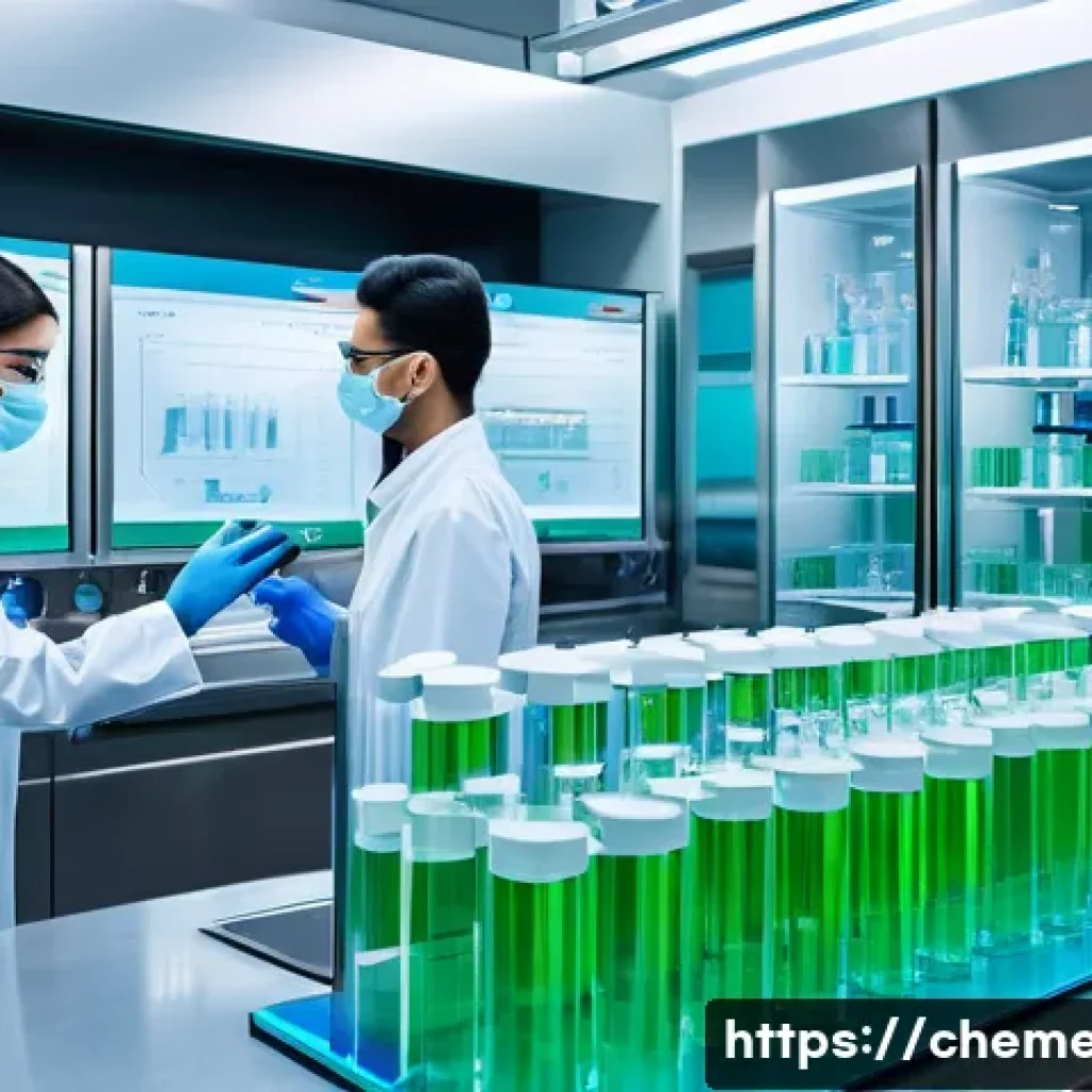분리공정 - A high-tech laboratory scene showcasing advanced separation technology using supercritical fluid ext...